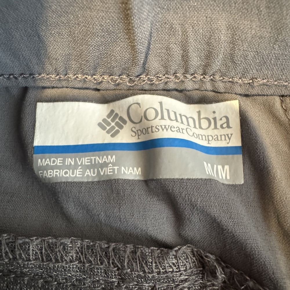 Columbia Convertible Pants Men's Size Medium Gray Hiking Lightweight - Picture 3 of 7